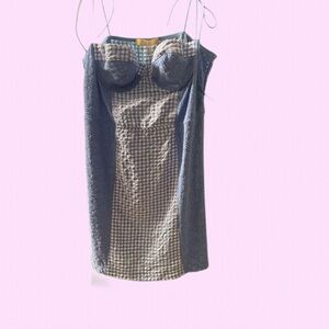 Urban Outfitters Blue and White Checkered Top